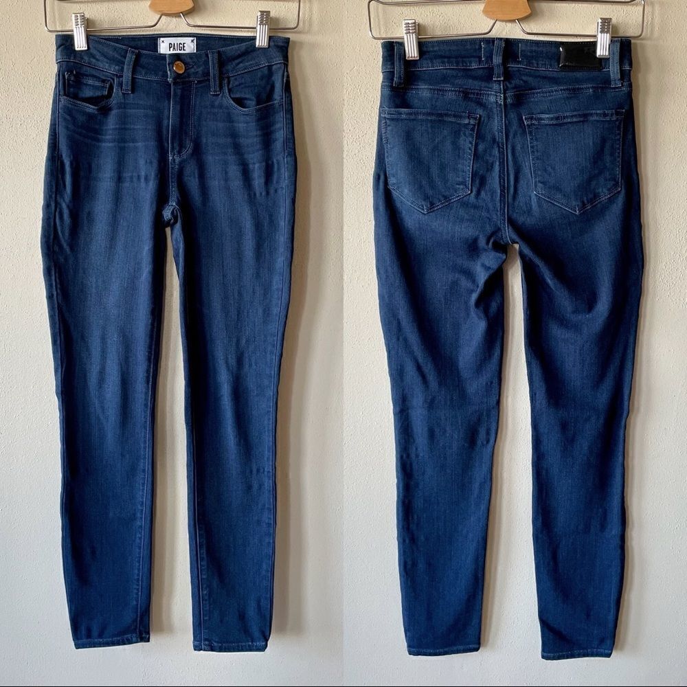 Paige Verdugo Ankle Skinny Jeans Blue - Size: 25